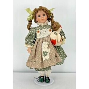 VINTAGE Anco 1995 "Mother Goose" 16” Collectible Porcelain Doll w Stand